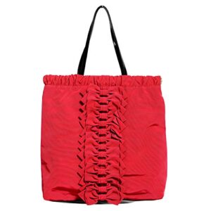 red valentino women’s true red bows decorated tote shoulder bag
