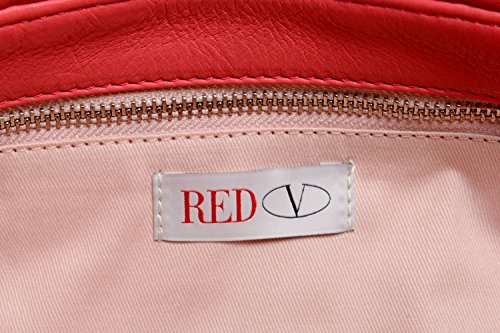 Red Valentino Women's Pink 100% Leather Bow Decorated Clutch Shoulder Bag