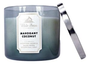 white barn mahogany coconut 3 wick scented candle 14.5 oz
