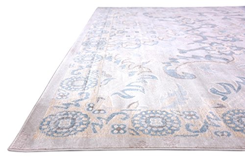 Unique Loom Paris Collection Pastel Tones Traditional Distressed Gray Area Rug (9' 0 x 12' 0)