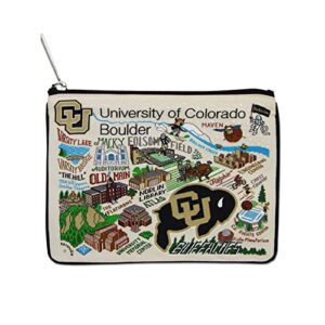 catstudio university of colorado boulder collegiate zipper pouch purse | holds your phone, coins, pencils, makeup, dog treats, & tech tools