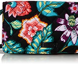 Vera Bradley Women's Cotton All Together Crossbody Purse With RFID Protection, Vines Floral, One Size