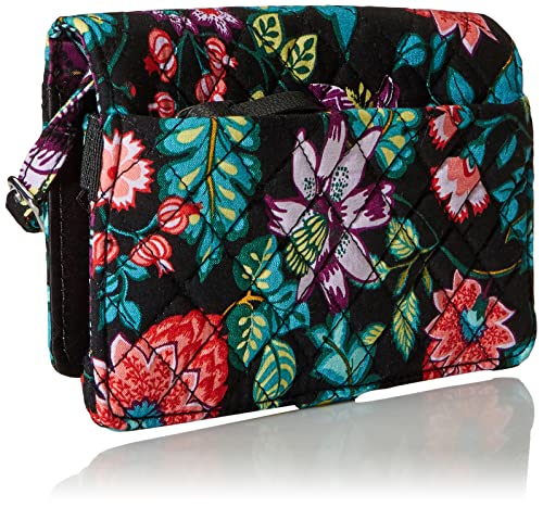 Vera Bradley Women's Cotton All Together Crossbody Purse With RFID Protection, Vines Floral, One Size