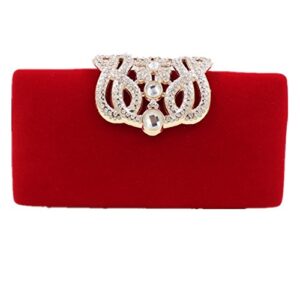 shiratori crown purses and handbags evening bags and clutches,red