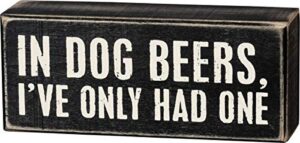primitives by kathy 18027 box sign, 6″ x 2.5″, in dog beers