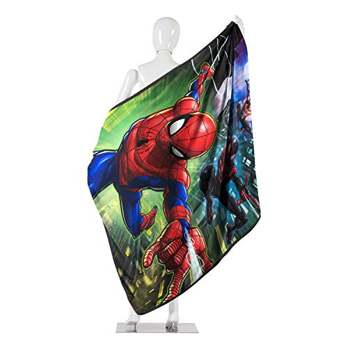 Marvel's Spider-Man, "Swing City" Micro Raschel Throw Blanket, 46" x 60", Multi Color