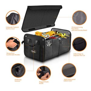 YoGi Prime Trunk and Backseat car Organizer, Trunk Storage Organizer Will Provides You The Most Storage Space Possible, Use It As A Back Seat Storage Car Cargo Organizer Black (Box Black)