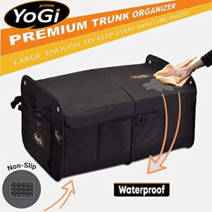 YoGi Prime Trunk and Backseat car Organizer, Trunk Storage Organizer Will Provides You The Most Storage Space Possible, Use It As A Back Seat Storage Car Cargo Organizer Black (Box Black)