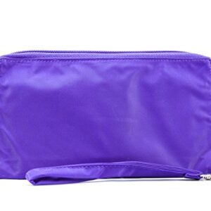 Big Skinny Women's Panther Clutch Slim Wallet, Holds Up to 40 Cards, Purple