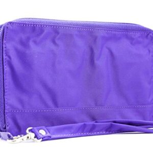 Big Skinny Women's Panther Clutch Slim Wallet, Holds Up to 40 Cards, Purple