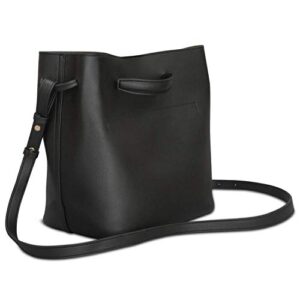 Bucket Bag Women Black-Expatrié"Claire" Small Handbag Tote Ladies Casual Purse