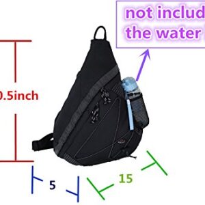 HBAG 20 Crossbody Sling Backpack Single Strap Shoulder Bag, Water Bottle Pocket