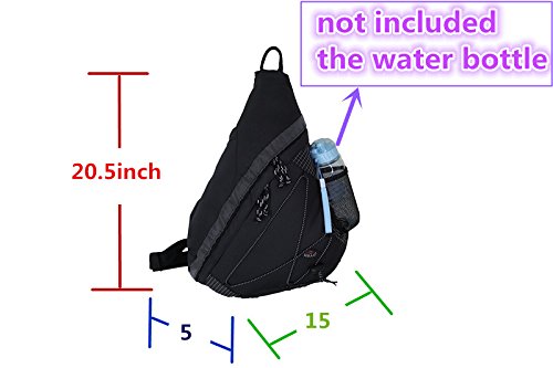 HBAG 20 Crossbody Sling Backpack Single Strap Shoulder Bag, Water Bottle Pocket