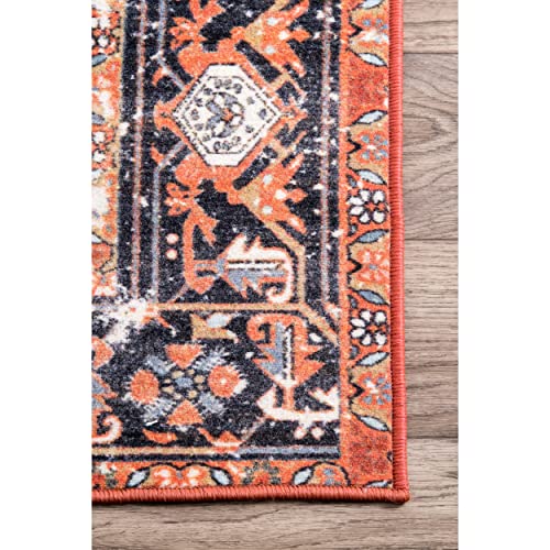 NuLOOM Sherita Distressed Persian Area Rug, 9' 10" x 13' 8", Rust