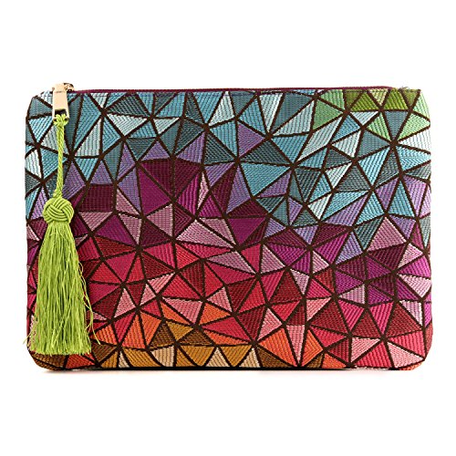 Otto Angelino Designer Women’s Bohemian & Fashion Clutch Purse - Multiple Slots Money, Cards, Smartphone - Ultra Slim