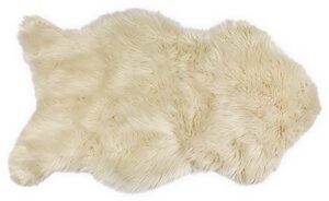 nouvelle legende® faux fur sheepskin premium rug single (23 in. x 40 in.) white