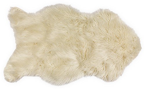 Nouvelle Legende® Faux Fur Sheepskin Premium Rug Single (23 in. X 40 in.) White