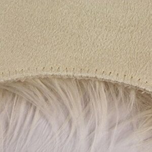 Nouvelle Legende® Faux Fur Sheepskin Premium Rug Single (23 in. X 40 in.) White