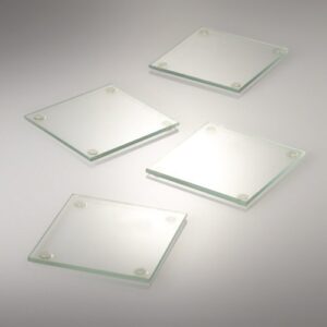 eastland® square glass coaster 4″ set of 12