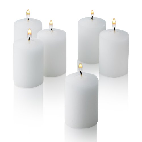 Light In The Dark White Votive Candles - Box of 36 Unscented Bulk Candles - 15 Hour Burn Time - for Weddings, Restaurants, Parties, Spa and Decorations.