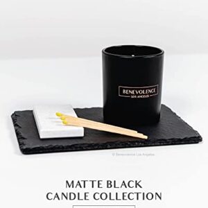 Premium Oud Wood Hand Poured Scented Candles, 8 oz | 45 Hour Burn, Long Lasting, Highly Scented, All Natural Soy Candles | Relaxing Aromatherapy Candle with Matte Black Glass Gift Box