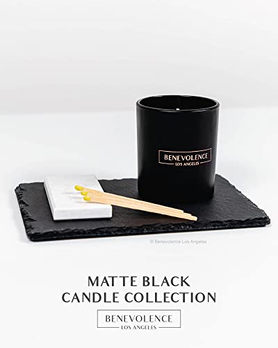 Premium Oud Wood Hand Poured Scented Candles, 8 oz | 45 Hour Burn, Long Lasting, Highly Scented, All Natural Soy Candles | Relaxing Aromatherapy Candle with Matte Black Glass Gift Box