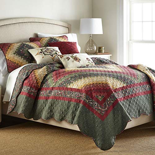 Donna Sharp Pillow Sham - Spice Postage Stamp Contemporary Decorative Pillow Cover with Multicolored Pattern - Standard