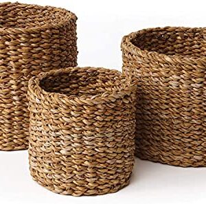 Napa Home & Garden Seagrass Small Round Baskets, Set of 3