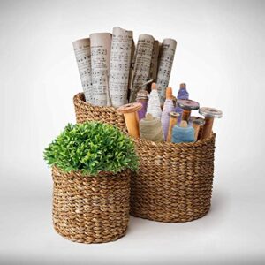 Napa Home & Garden Seagrass Small Round Baskets, Set of 3