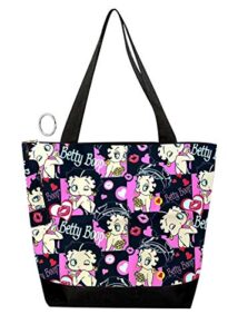 betty boop canvas shopping bag with coin purse (multi)