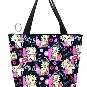 Betty Boop Canvas Shopping Bag with Coin Purse (Multi)