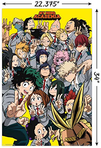 Trends International My Hero Academia - Selfie Wall Poster, 22.375" x 34", Unframed Version,Bedroom