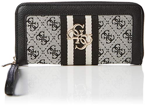 GUESS Vintage Large Zip Around Wallet, Black