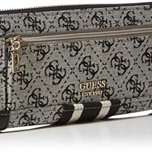 GUESS Vintage Large Zip Around Wallet, Black