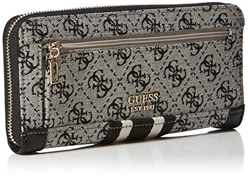 GUESS Vintage Large Zip Around Wallet, Black