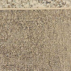 Unique Loom Tuareg Collection Distressed Abstract Traditional Vintage Area Rug, 4 ft x 6 ft, Beige/Brown