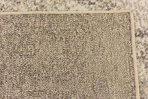 Unique Loom Tuareg Collection Distressed Abstract Traditional Vintage Area Rug, 4 ft x 6 ft, Beige/Brown