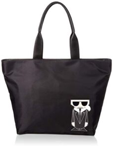 karl lagerfeld paris womens amour tote, black multi, one size us