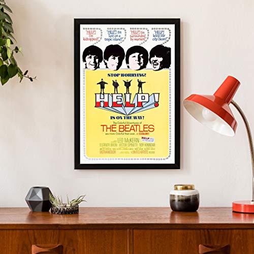 Posterazzi Help British Beatles: Ringo Starr Paul Mccartney John Lennon George Harrison 1965 Art Movie Masterprint Poster Print, (11 x 17)