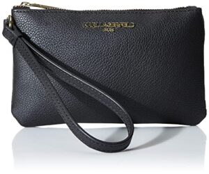 karl lagerfeld paris womens wristlet, black/gold, one size us