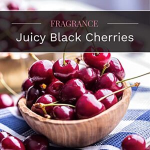 CANDLE-LITE Scented Juicy Black Cherries Fragrance, One 18 oz. Single-Wick Aromatherapy Candle with 110 Hours of Burn Time, Dark Red Color