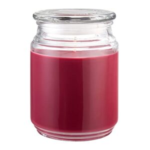 CANDLE-LITE Scented Juicy Black Cherries Fragrance, One 18 oz. Single-Wick Aromatherapy Candle with 110 Hours of Burn Time, Dark Red Color