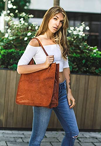 Leather Vintage Gypsy bag Vintage tote bag shoulder bag Women leather top handlebags Leather bags for women