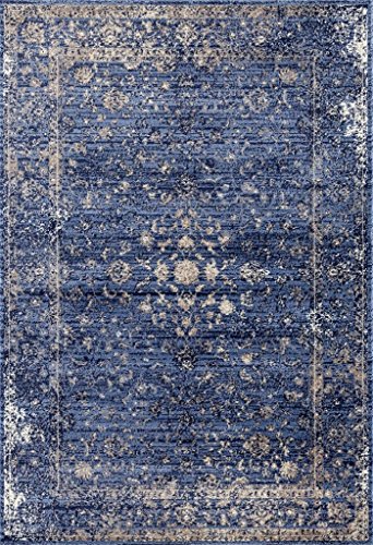 Luxe Weavers Distressed Blue 5 x 7 Area Rug Vintage Carpet