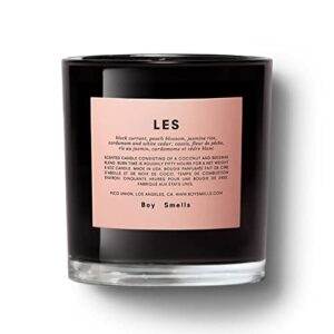 les boy smells candle | 50 hour long burn | coconut & beeswax blend | luxury scented candles for home (8.5 oz)