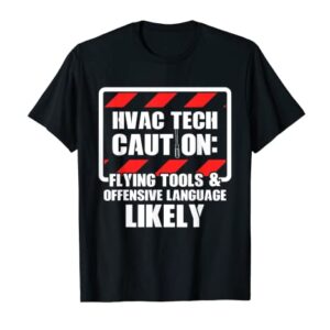 HVAC Technician Flying Tools Funny HVAC Tech T-Shirt