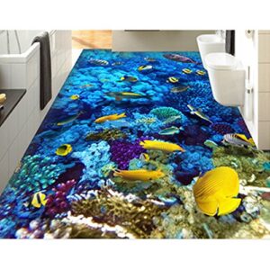 zah thin area rug non-slip doormat carpet printing rug for living room, bedroom, kitchen, bathroom (2×3-19.7″x31.5″, seaworld)