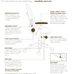 Steelcase Leap Office Chair, Black Frame and Buzz2 Navy Fabric