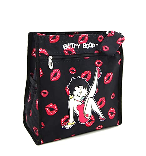 Betty Boop black canvas casual tote bag shopping purse