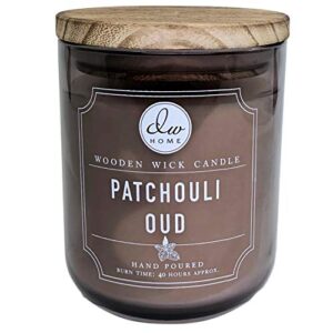 dw home patchouli oud scented candle wooden wick
